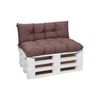 Set Cojines Para Palets, Asiento 120x60 - Respaldo120x40 Marrón