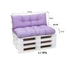 Set Cojines Para Palets, Asiento 120x60 - Respaldo120x40 Morado