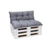 Set Cojines Para Palets, Asiento 120x60 - Respaldo120x50 Gris