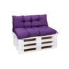 Set Cojines Para Palets, Asiento 120x80 - Respaldo120x50 Morado