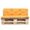 Cojines Para Paléts, Asiento 120x80 - Respaldo120x40 Naranja.setgarden