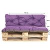 Cojines Para Paléts, Asiento 120x80 - Respaldo120x40 Morado.setgarden