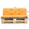 Cojines Para Paléts, Asiento 120x80 - Respaldo120x50 Naranja.setgarden