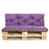 Cojines Para Paléts, Asiento 120x80 - Respaldo120x60 Morado.setgarden