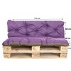 Cojines Para Paléts, Asiento 120x80 - Respaldo120x60 Morado.setgarden