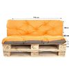 Cojines Para Paléts, Asiento 120x60 - Respaldo120x50 Naranja.setgarden