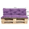 Cojines Para Paléts, Asiento 120x60 - Respaldo120x60 Morado.setgarden