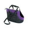 Bolsa De Transporte Para Perro O Gato Talla R3 30x58x32 Negro/violeta