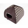 Caseta Para Gatos Con Almohada R3 49x49 Cuadros Marrones Igloo