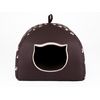 Caseta Para Gatos Con Almohada R3 49x49 Marron Huellas Igloo