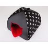 Caseta Para Gatos Con Almohada R3 49x49 Negro Huellas Igloo