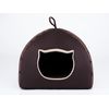 Caseta Para Gatos Con Almohada R2 44x44 Marron Claro Huellas Igloo