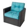 Cojines Kaja Para Sofá O Sillones De Jardín En Ratán, R2 59x59 Azul