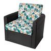 Cojines Kaja Para Sofá O Sillones De Jardín En Ratán, R2 59x59 Flores Blancas