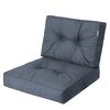 Cojines Kaja Para Sofá O Sillones De Jardín En Ratán, R3 68x68 Azul Marino