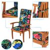 Cojín Antonia Con Reposacabezas Para Silla, Sillón De Jardín 121x50x6 Hojas Colores