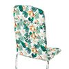 Cojín Antonia Con Reposacabezas Para Silla, Sillón De Jardín 121x50x6 Flores Blancas