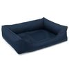 Mestizo Valencia Ortopédico Cama Para Perro Gato Mascotas Sofá En Azul Marino Con Ribete Negro 65 X 50 Cm