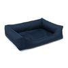 Cama Ortopédica Para Perros Valencia 80 X 60 Cm Color Azul Marino Con Borde Negro