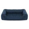 Cama Ortopédica Para Perros Valencia 80 X 60 Cm Color Azul Marino Con Borde Negro