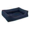 Cama Ortopédica Para Perros Valencia 80 X 60 Cm Color Azul Marino Con Borde Rojo