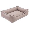 Cama Para Perro Sofá Mallorca Comfort Color Beige Con Ribete Negro 65x50 Cm