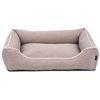 Cama Para Perro Sofá Mallorca Comfort Color Beige Con Ribete Blanco 65x50 Cm