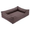 Cama Para Perro Sofá Mallorca Comfort Color Marrón Con Ribete Negro 65x50 Cm