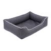 Mestizo Mallorca Orthopedic Cama Para Perros, Sofá, Lavable, Cama Con Certificado Öko-tex, Color Gris Oscuro Con Borde Blanco, Dimensiones Exteriores: 65x50 Cm, Smo-ste-w-1