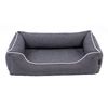 Mestizo Mallorca Orthopedic Cama Para Perros, Sofá, Lavable, Cama Con Certificado Öko-tex, Color Gris Oscuro Con Borde Blanco, Dimensiones Exteriores: 65x50 Cm, Smo-ste-w-1