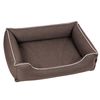 Cama Para Perros Sofá De Tela Tapizada Twinfoam Mestizo Mallorca 65x50 Cm Color Marrón/blanco