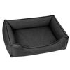 Cama Para Perros Sofá De Tela Tapizada Twinfoam Mestizo Mallorca 65x50 Cm Color Gris Oscuro/negro