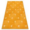 Alfombra Para Niños Hearts Jeans, Vintage Corazones - Orange 100x200 Cm