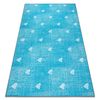 Alfombra Para Niños Hearts Jeans, Vintage Corazones - Turquesa 170x230 Cm