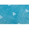 Alfombra Para Niños Hearts Jeans, Vintage Corazones - Turquesa 300x450 Cm