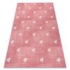 Alfombra Para Niños Hearts Jeans, Vintage - Rosado 300x350 Cm