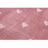 Alfombra Para Niños Hearts Circulo Jeans, Vintage Corazones - Rosado Circulo 100 Cm