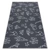 Alfombra Para Niños Toys Juguetes, Divertido - Gris 150x200 Cm