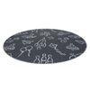 Alfombra Para Niños Toys Circulo Juguetes, Divertido - Gris Circulo 100 Cm