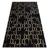 Alfombra Gloss Moderno  407c 86 Elegante, Glamour, Art Deco Negro / Or 280x370 Cm