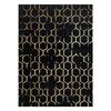 Alfombra Gloss Moderno  407c 86 Elegante, Glamour, Art Deco Negro / Or 280x370 Cm