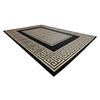 Alfombra Gloss Moderno  6776 86 Elegante, Marco,  Griego Negro / Oro 180x270 Cm