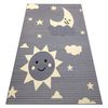 Alfombra Bcf Flash Sky 4001 - Cielo, Estrellas Gris 140x190 Cm