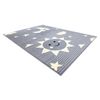 Alfombra Bcf Flash Sky 4001 - Cielo, Estrellas Gris 140x190 Cm