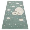 Alfombra Petit Moon Estrellas, Nubes Verde 160x220 Cm