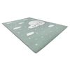 Alfombra Petit Moon Estrellas, Nubes Verde 180x270 Cm