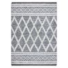 Alfombra Eco Sisal Boho Moroc Diamantes 22297 Franjas - Dos Niveles De 117x170 Cm