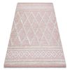 Alfombra Eco Sisal Boho Moroc Diamantes 22297 Franjas - Dos Niveles De 155x220 Cm