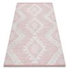 Alfombra Eco Sisal Boho Moroc Diamantes 22312 Franjas - Dos Niveles De 175x270 Cm