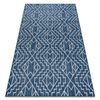 Alfombra Sisal Sion Geométrico, Diamantes 21778 Tejido Plano Azul Osc 120x170 Cm